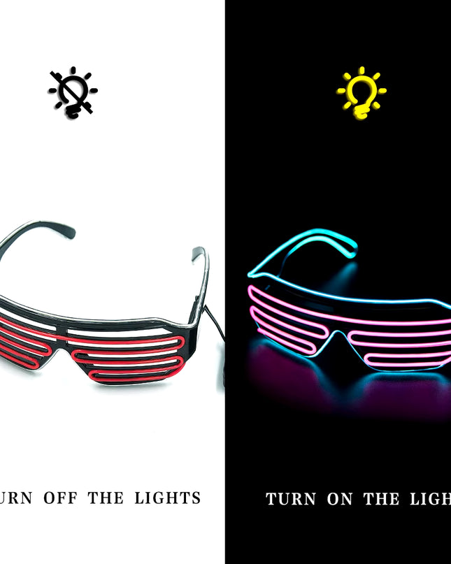 Glowing Glasses LED Gafas Luminous Bril Neon Christmas Glow Sunglasses Flashing Light Glass for Party Supplies Prop Costumes New