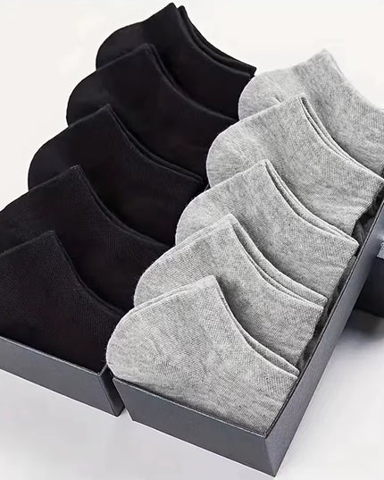 10/12/20/40 Pairs Men Boat Socks Business Sport Sweat Absorption Mature Summer Autumn Solid Color Soft Non Pilling Ankle Socks