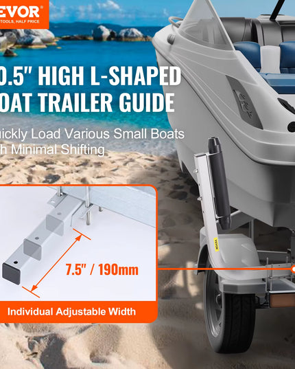 Succebuy Boat Trailer Guide Adjustable Guide Poles 2Pcsrustproof Galvanized Steel Trailer Guide for Skiboat or Sailboat Trailer