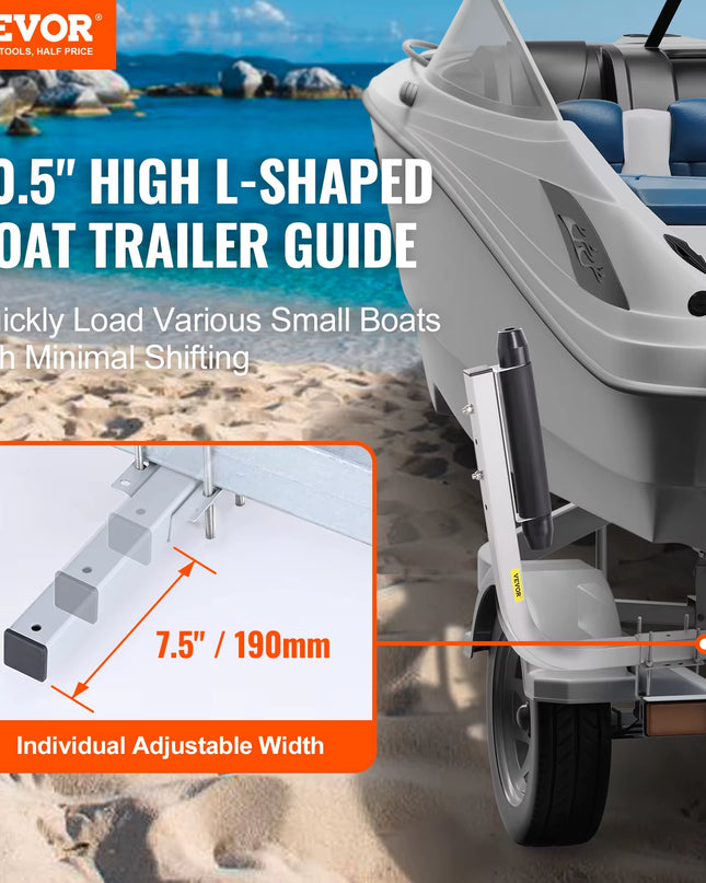 Succebuy Boat Trailer Guide Adjustable Guide Poles 2Pcsrustproof Galvanized Steel Trailer Guide for Skiboat or Sailboat Trailer