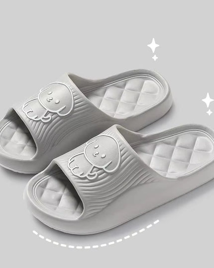 Cute Couple Pillow Slippers Female Summer Wear 2024 New Bathroom Bath Non-Slip Indoor Home Eva Thick Bottom Sandals