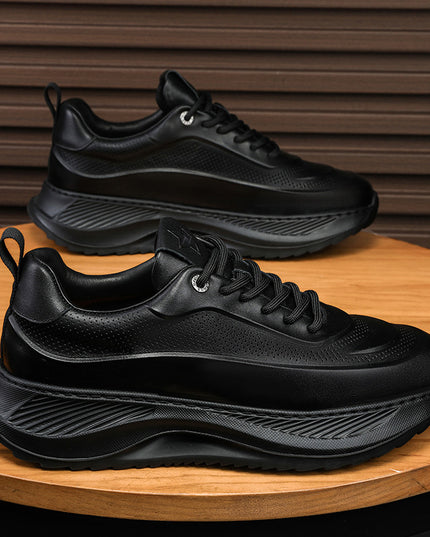 Men'S Thick-Soled Sports Shoes Casual Breathable Sneakers Lace-Up Dad Shoes Boy