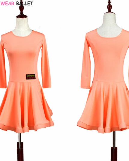 New Girls Ballroom Dancing Waltz Tango Dress Kids Salsa Bachata Latin Dance Costume Latin Dancing Clothes for Sale
