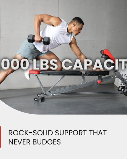 Multi-Functional FID Weight Bench for Full All-In-One Body Workout – Hyper Back Extension, Roman Chair, Adjustable Ab Sit up Bench, Incline Decline Bench, Flat Bench