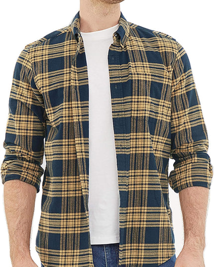 ® Flannel Shirt for Men Casual Button down Work Soft All Cotton Lightweight Flannel Mens Plaid Shirts Long Sleeve