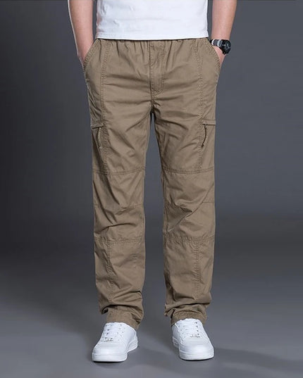 Summer Autumn Fashion Men Pants Casual Cotton Long Pants Straight Joggers Homme plus Size 5Xl 6Xl Flat Trousers for Men Clothing