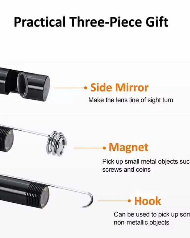7.0MM TYPE-C Endoscope Camera IP67 Waterproof 6 Leds Adjustable USB Android Flexible Inspection Borescope Cameras for Phone PC