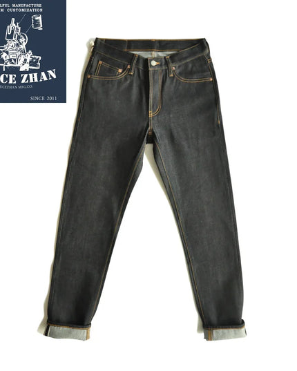 315XX Taper Fit Selvedge Denim Jeans for Men Denim Jeans Unwashed BLUE Jeans 14.5 Oz Motorcycle Jeans