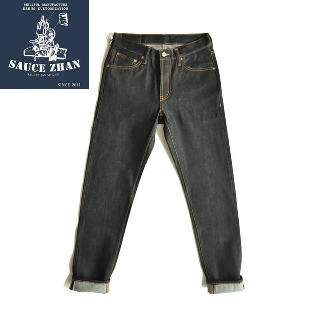 315XX Taper Fit Selvedge Denim Jeans for Men Denim Jeans Unwashed BLUE Jeans 14.5 Oz Motorcycle Jeans