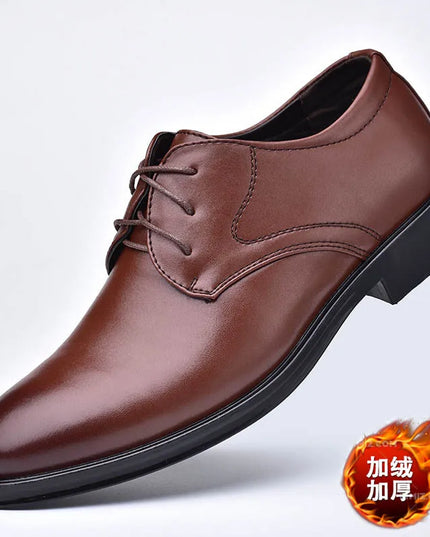 Men Dressing Shoes Formal for Men'S Casual Shoe Leather Social Wedding Designer Pointed Toe Black Office Winter Shoes Brand 2023
