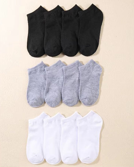 10/12/20/40 Pairs Men Boat Socks Business Sport Sweat Absorption Mature Summer Autumn Solid Color Soft Non Pilling Ankle Socks