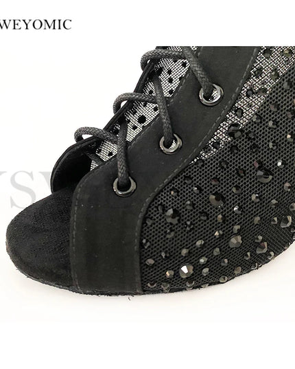 Bachata Dance Boot for Women High Quality Thicker Insole Suede Outsole Latin  in High Heel 3Inch