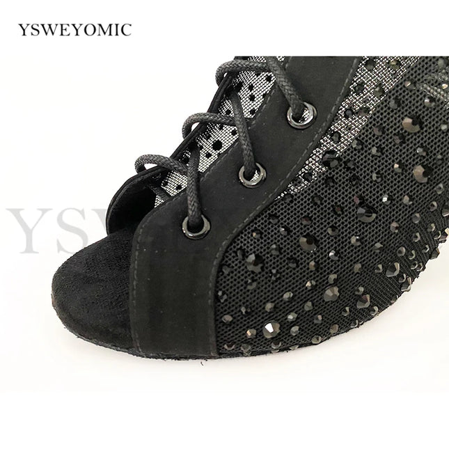 Bachata Dance Boot for Women High Quality Thicker Insole Suede Outsole Latin  in High Heel 3Inch
