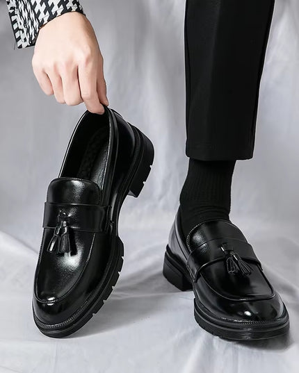 Luxury Brand Shoes Men Fashion plus Size 46 Soft Moccasins Men Loafers High Quality Leather Tassel Shoes Mens Flats Driving Shoe