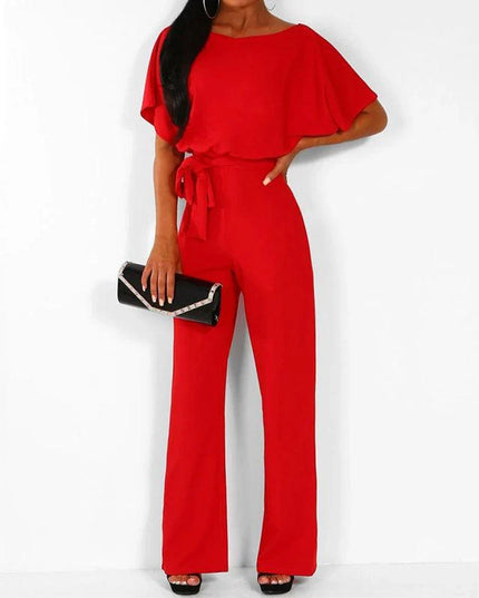 Elegant Overall Short Sleeve Jumpsuit