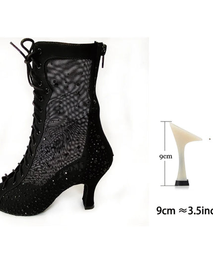 Bachata Dance Boot for Women High Quality Thicker Insole Suede Outsole Latin  in High Heel 3Inch