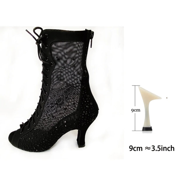 Bachata Dance Boot for Women High Quality Thicker Insole Suede Outsole Latin  in High Heel 3Inch