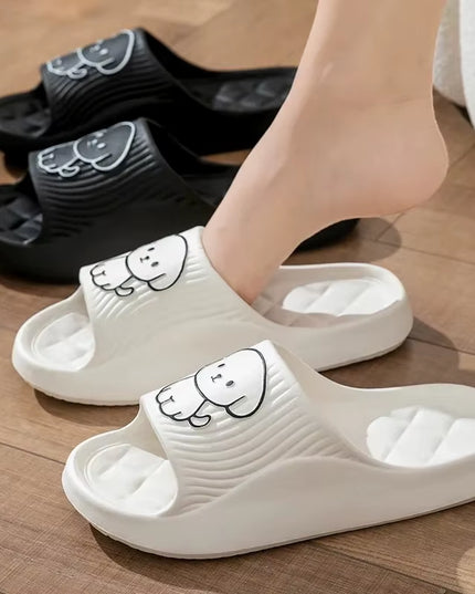 Cute Couple Pillow Slippers Female Summer Wear 2024 New Bathroom Bath Non-Slip Indoor Home Eva Thick Bottom Sandals