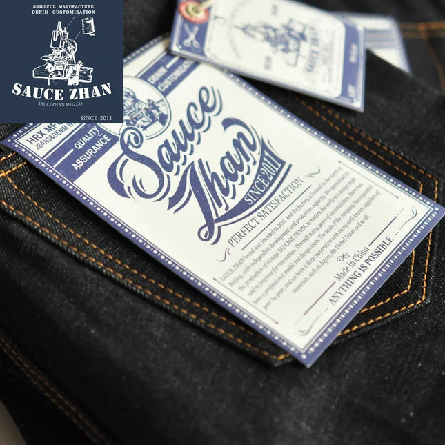 315XX Taper Fit Selvedge Denim Jeans for Men Denim Jeans Unwashed BLUE Jeans 14.5 Oz Motorcycle Jeans
