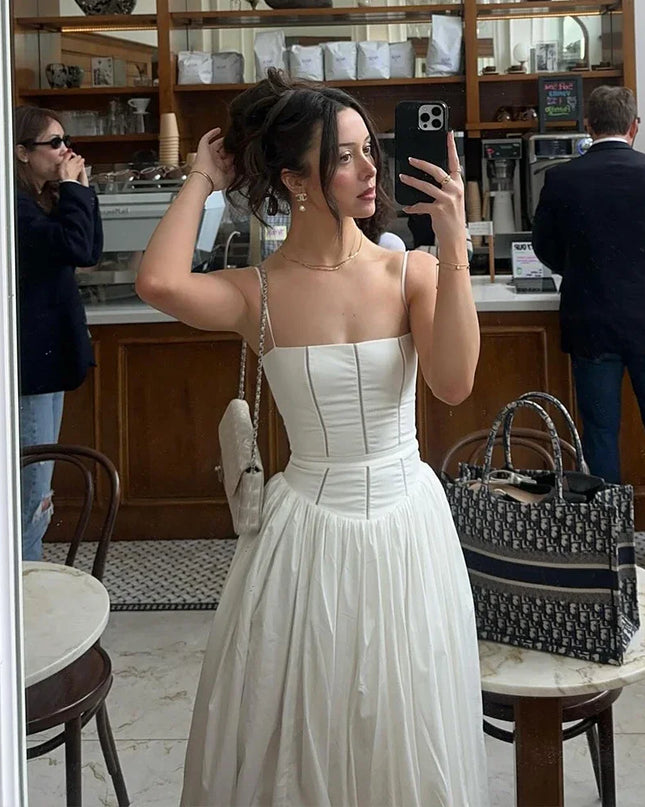 Summer Elegant Dresses for Women 2024 New Arrivals Hollow Out Flare Birthday Party Dresses Midi Print Female Clothing