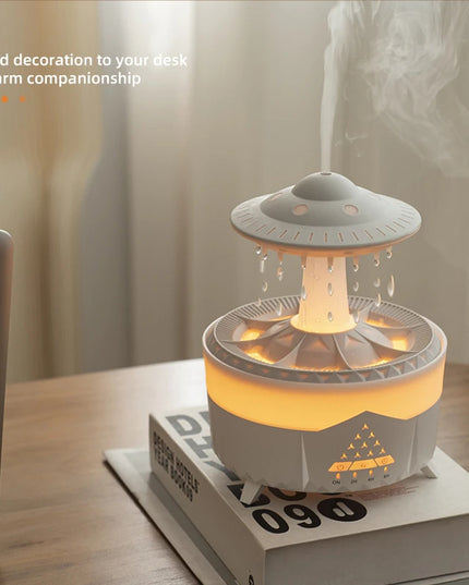 New UFO Raindrop Humidifier Water Drop Air Humidifier USB Aromatherapy Essential Oils Aroma Air Diffuser Household Mist Maker Home Decor