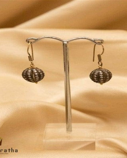 Antique Diamond Ball Earrings-0