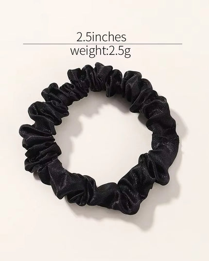 6/18Pcs Elegant Hair Scrunchies Women Minimalist Simulation Silk Hair Ties Solid Color Elastic Loop Ponytail Hair Accessories