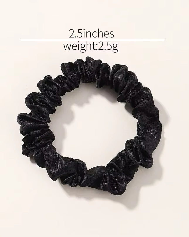 6/18Pcs Elegant Hair Scrunchies Women Minimalist Simulation Silk Hair Ties Solid Color Elastic Loop Ponytail Hair Accessories