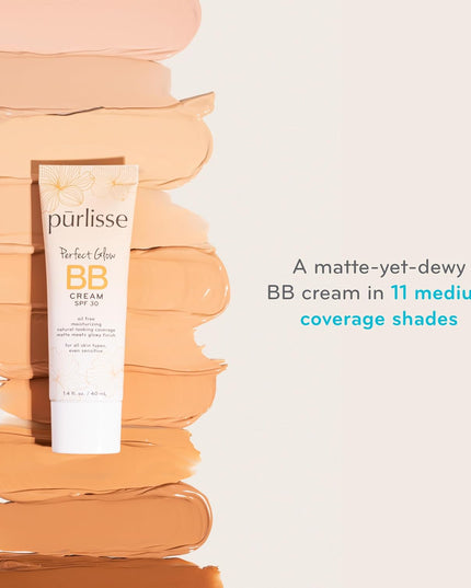 Perfect Glow BB Cream with SPF 30 - Matte Meets Dewy Finish - Enriched with Goji & Hawthorn Berry to Help Improve Skin Texture & Radiance - Deep (1.4 Oz)