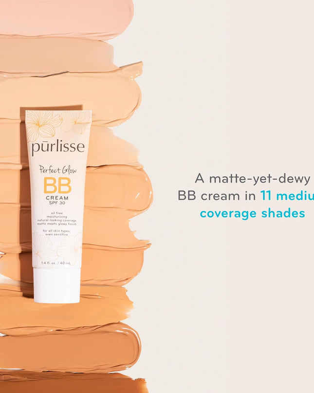 Perfect Glow BB Cream with SPF 30 - Matte Meets Dewy Finish - Enriched with Goji & Hawthorn Berry to Help Improve Skin Texture & Radiance - Deep (1.4 Oz)