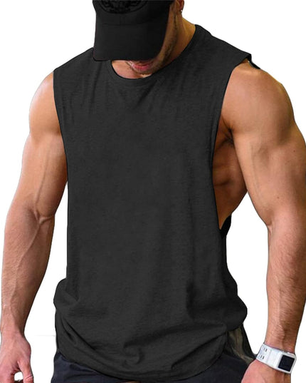 Men Workout Tank Top 2 Pack Gym Bodybuilding Sleeveless Muscle T Shirts