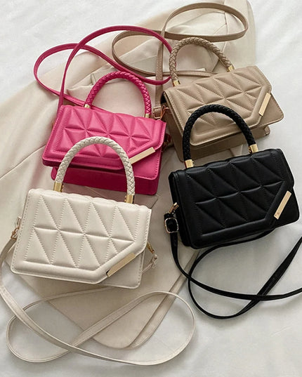 2024 New Fashion Shoulder Bag Plaid PU Leather Ladies Handbags Designer Crossbody Bags for Women