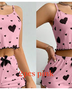 2Pcs Pink / S