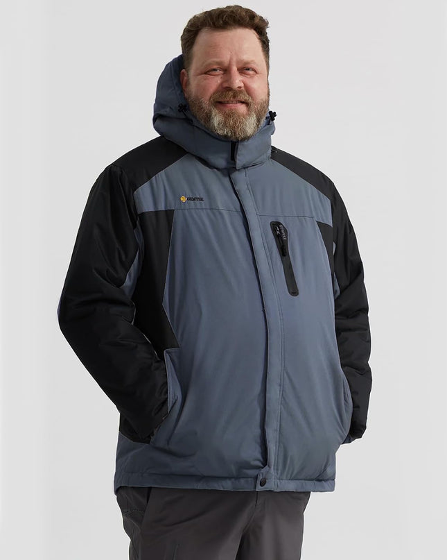 Men'S Ski Snow Jacket Warm Winter Waterproof Coat Snowboard Rain Jacket Hooded Windproof Windbreaker