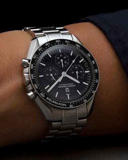 Men Silver Stainless Steel Strap Watch