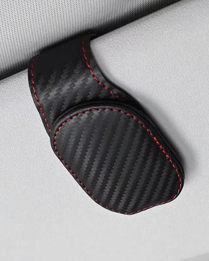 Universal Car Auto Sun Visor Eyeglass Hanger Clip Leather Glasses Holder Magnetic Multi-Function Automobile Accessories Storage
