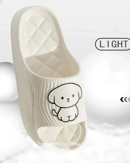 Cute Couple Pillow Slippers Female Summer Wear 2024 New Bathroom Bath Non-Slip Indoor Home Eva Thick Bottom Sandals