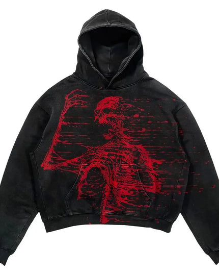Harajuku Oversized Letter Print Streetwear High Quality Hoodie Vintage Streetwear Women Sweatshirt Goth Jacket Y2K Hoodies Women
