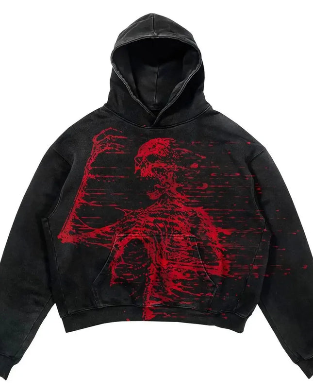 Harajuku Oversized Letter Print Streetwear High Quality Hoodie Vintage Streetwear Women Sweatshirt Goth Jacket Y2K Hoodies Women