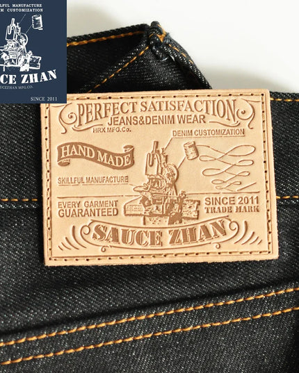 315XX Taper Fit Selvedge Denim Jeans for Men Denim Jeans Unwashed BLUE Jeans 14.5 Oz Motorcycle Jeans