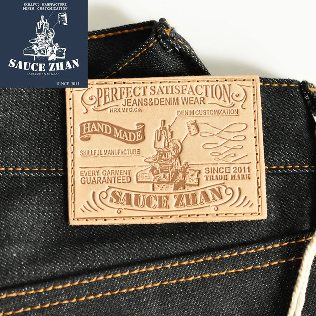 315XX Taper Fit Selvedge Denim Jeans for Men Denim Jeans Unwashed BLUE Jeans 14.5 Oz Motorcycle Jeans