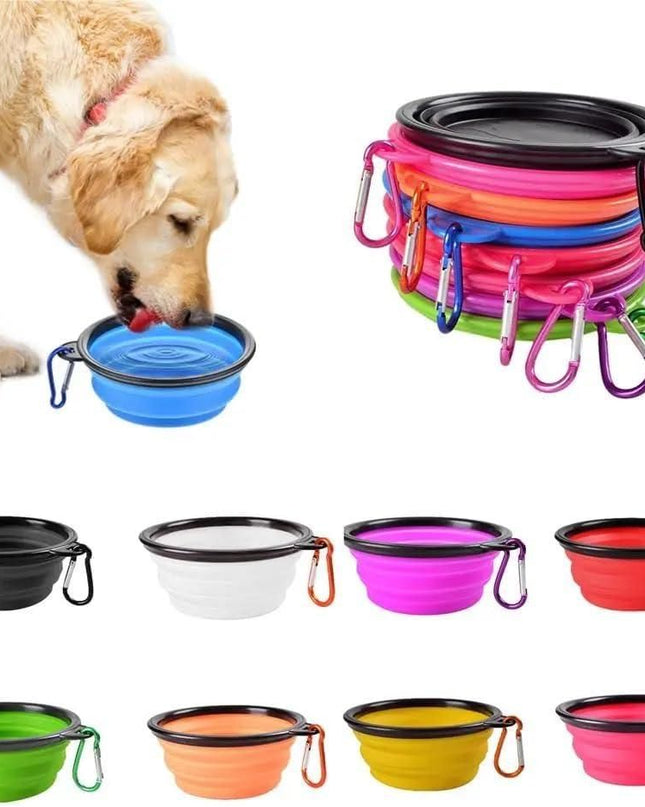 Foldable Silicone Pet Feed Bowl