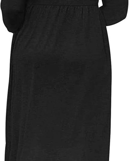 Women'S plus Size Maxi Dresses for Curvy Women Long Sleeve Casual Dress