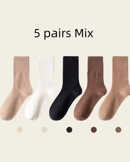 5 Pairs Womens Socks Lovely Cow Pattern Short Socks Creative Printing Socks Ankle Sock