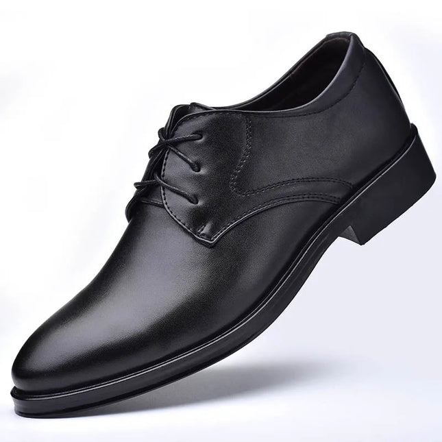 Men Dressing Shoes Formal for Men'S Casual Shoe Leather Social Wedding Designer Pointed Toe Black Office Winter Shoes Brand 2023