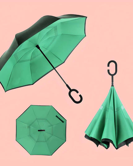 Double Layer Inverted Reversible Umbrella (Multicolor)