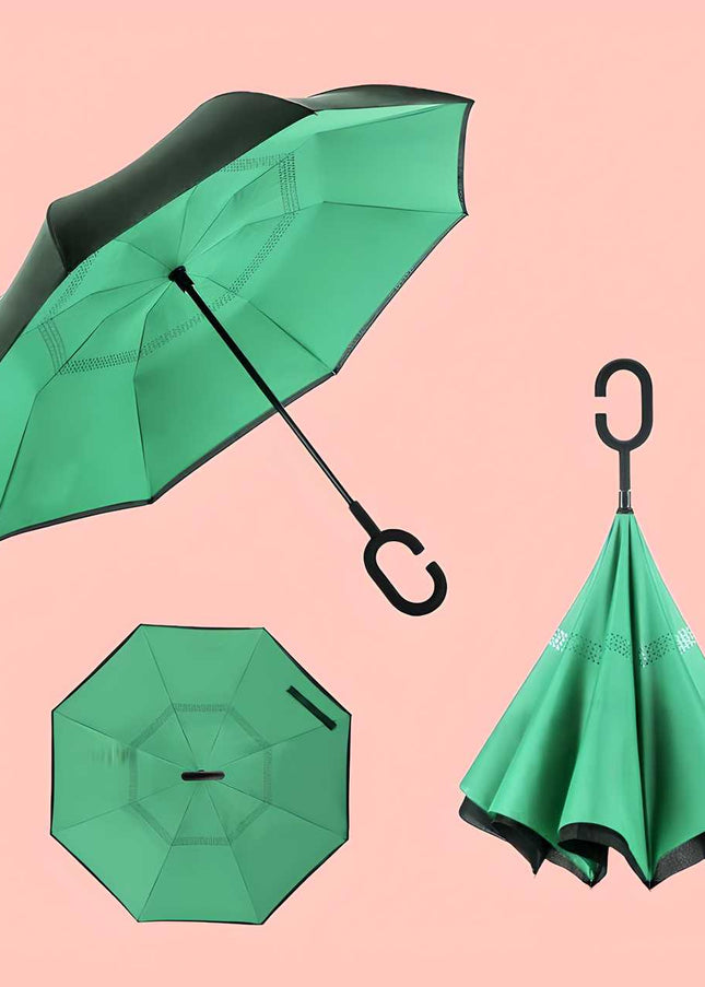 Double Layer Inverted Reversible Umbrella (Multicolor)