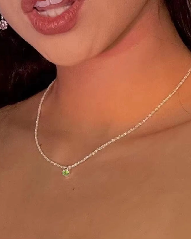 Silver Color Sparkling Necklace for Women Trendy Clavicle Chain Choker Girls Korean Wedding Party Jewelry Accessories