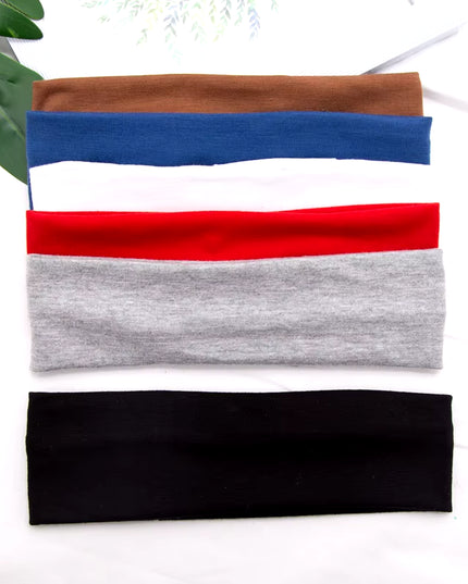 Elastic Cotton Hairband Fashion Headbands for Women Men Solid Running Fitness Yoga Hair Bands Stretch Makeup Hair Accessories