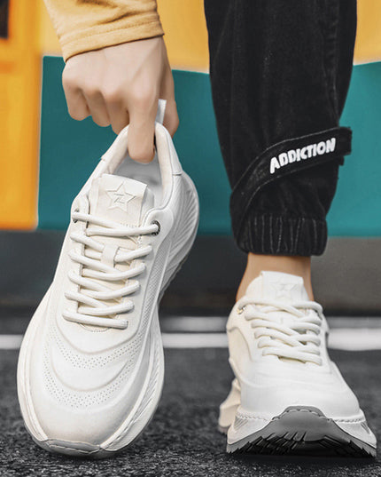 Men'S Thick-Soled Sports Shoes Casual Breathable Sneakers Lace-Up Dad Shoes Boy